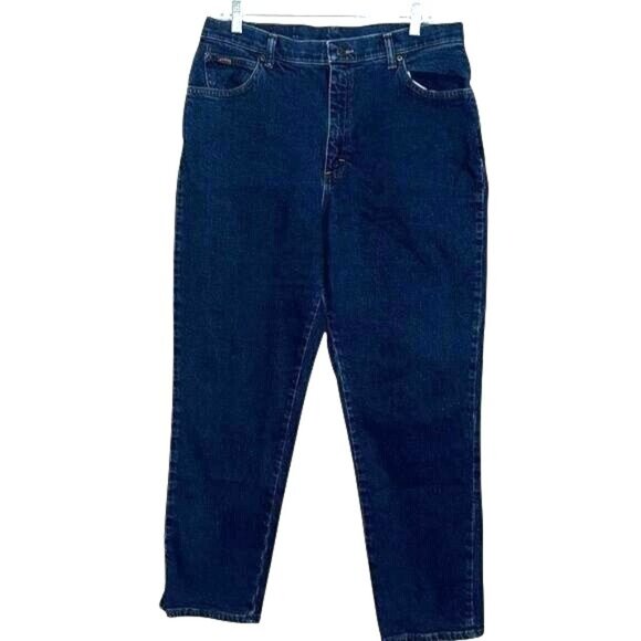 Riders Womens 16 Medium Dark Wash Tapered Leg Denim Jeans - Picture 1 of 9
